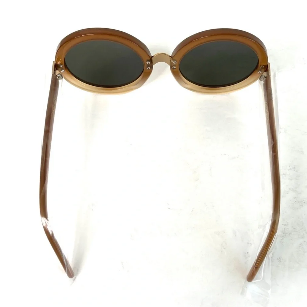 WILDFOX Malibu NEW Round Oversized Sunglasses Desert Taupe NEW With Case